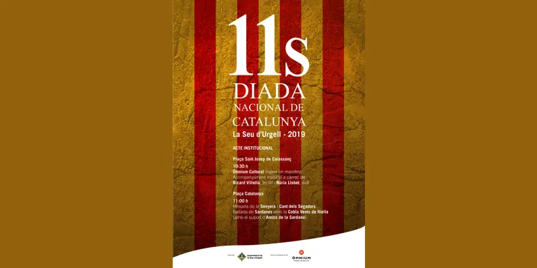 Actes commemoratius a la Seu d'Urgell amb motiu de la Diada Nacional de Catalunya