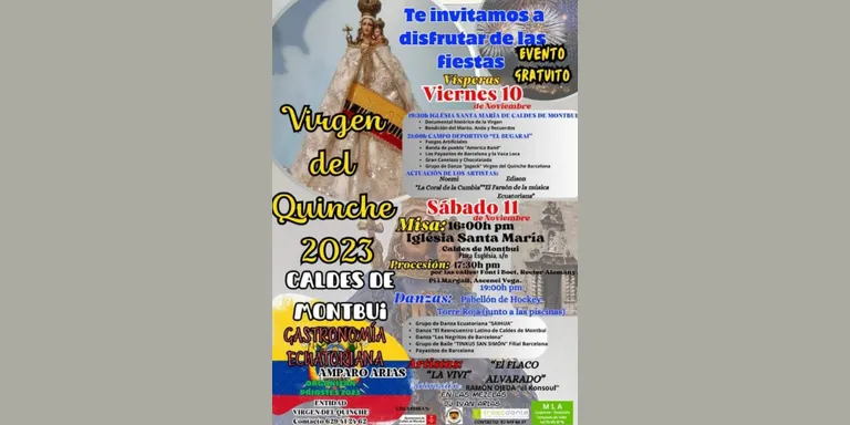 La comunitat equatoriana de Caldes celebra la Virgen del Quinche, un dels seus dies grans