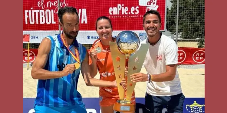 Jeroni Rañé, Néstor Villegas i Adriana Pérez, supercampions d’Espanya amb el CD Enpié Málaga