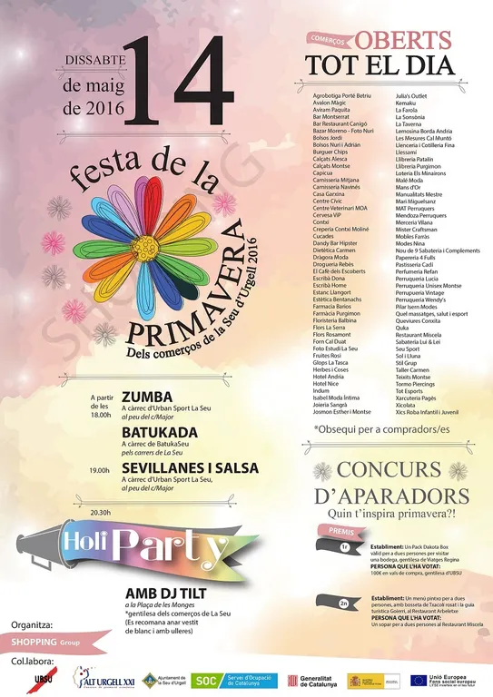 El comerç de la Seu organitza aquest dissabte la Festa de la Primavera