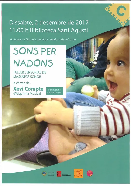 Taller sensorial 'Sons per nadons' a la Biblioteca Sant Agustí