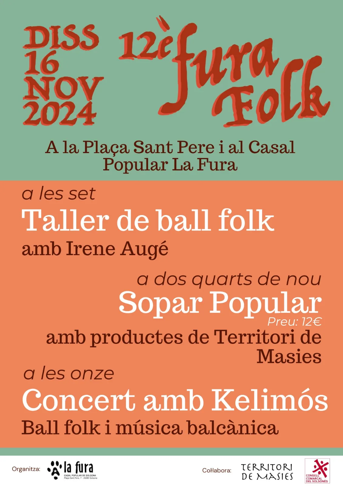 Música i gastronomia, protagonistes del FuraFolk d'aquest dissabte