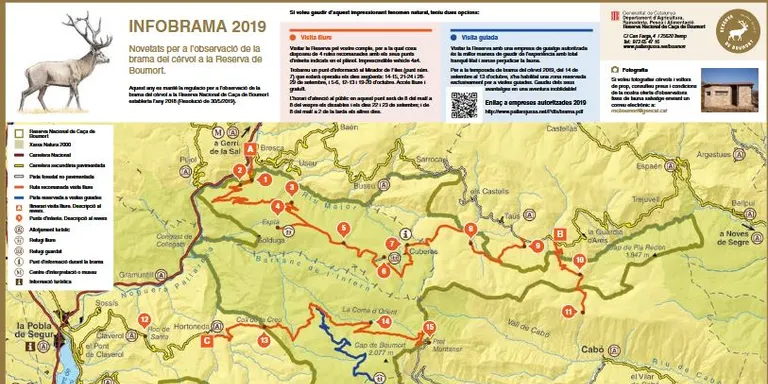 A punt la campanya de la brama del cérvol a la Reserva Nacional de Caça de Boumort