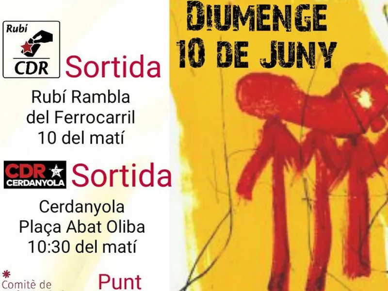 Detall del cartell de convocat\xf2ria de la 'Marxa per la llibertat'