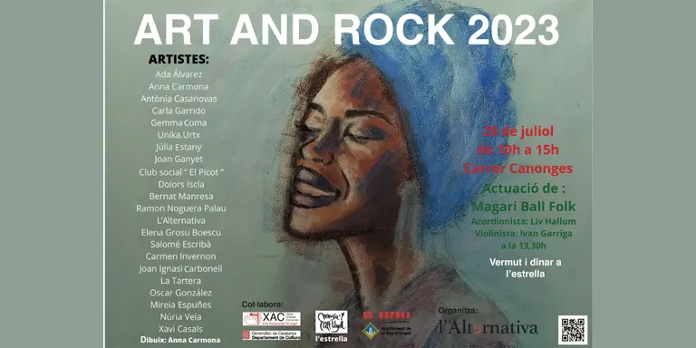 Quarta edició de la Fira Art and Rock al carrer dels Canonges de la Seu d'Urgell