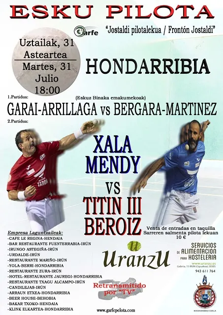 Festival de pelota en Hondarribia.