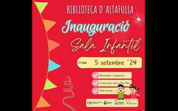 La Biblioteca d'Altafulla es vesteix de gala per inaugurar la nova sala infantil, aquest dijous