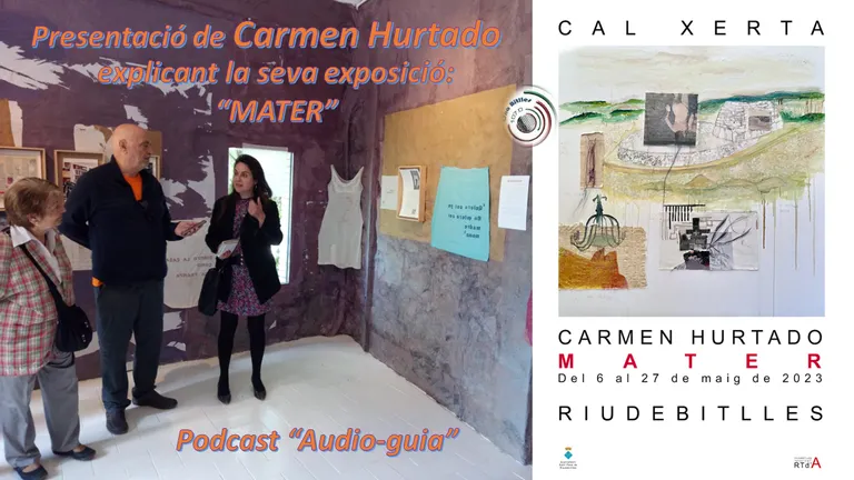 Presentació de Carmen Hurtado Pérez explicant la seva exposició: “MATER”