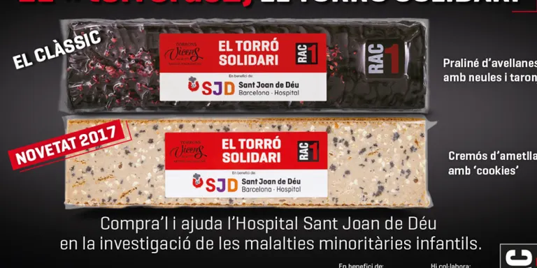 Bon ritme de vendes dels torrons solidaris de Rac1 i Torrons Vicens