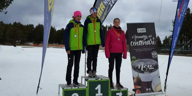 Coronats a La Rabassa els campions i campiones de Catalunya d'esquí nòrdic