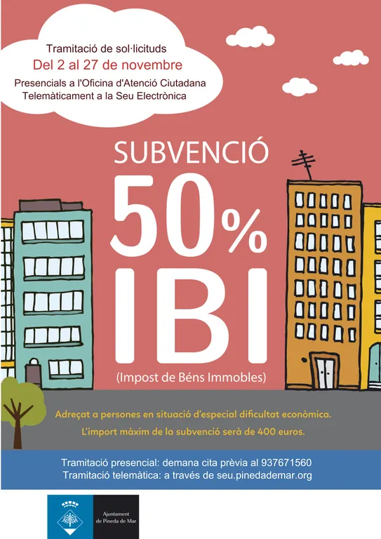 201 persones de Pineda es beneficien de la bonificació de l'IBI