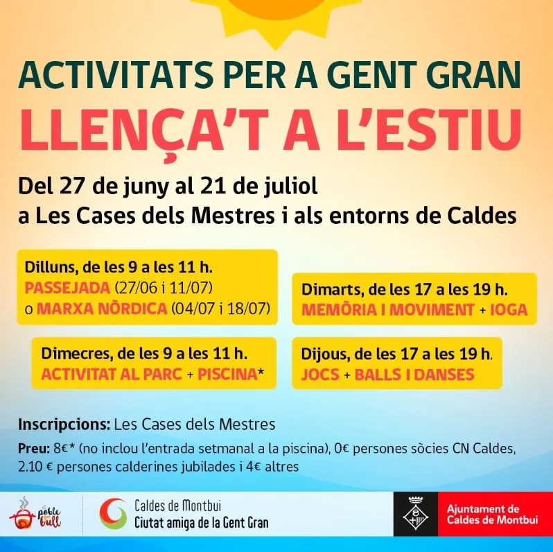 Arrenca el programa Llença't a l'estiu, per promoure el benestar físic de la gent gran
