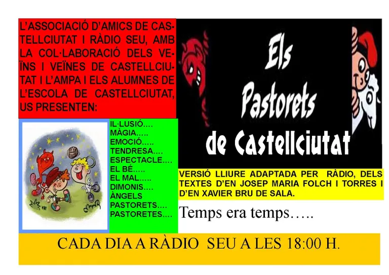 RàdioSeu emet la gravació íntegra dels 'Pastorets de Castellciutat'