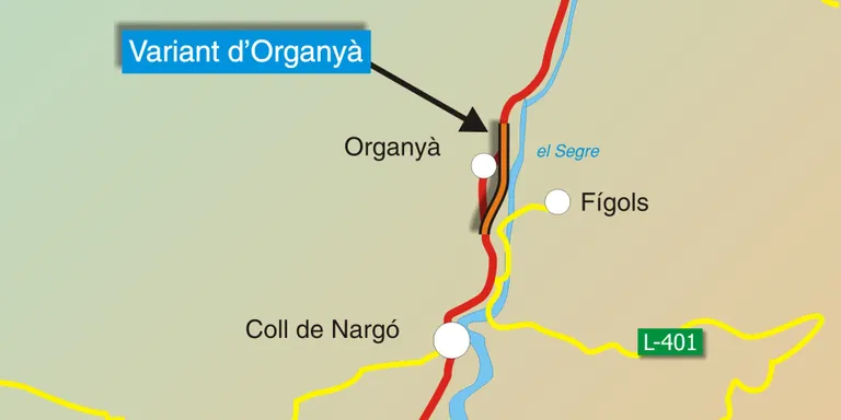 El DPTOP aprova el traçat de la variant d'Organyà