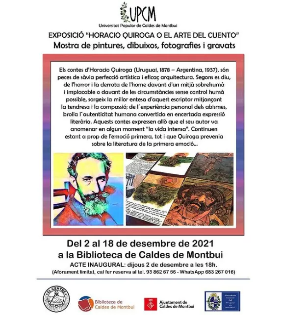 La Universitat Popular de Caldes impulsa una exposició a la biblioteca sobre l'escriptor uruguaià Horacio Quiroga