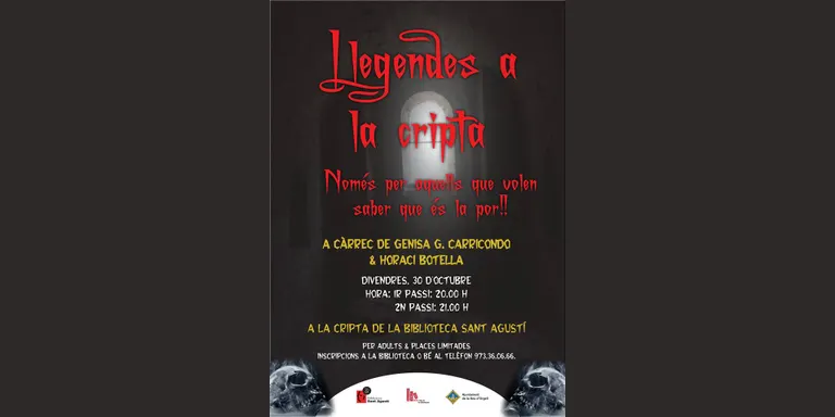 La Biblioteca Sant Agustí presenta les "Llegendes a la Cripta'