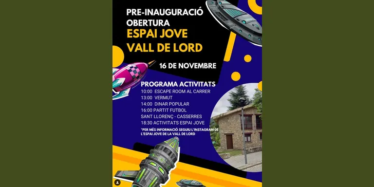Aquest dissabte s'estrena el nou Espai Jove de la Vall de Lord amb un escape room al carrer obert a tothom