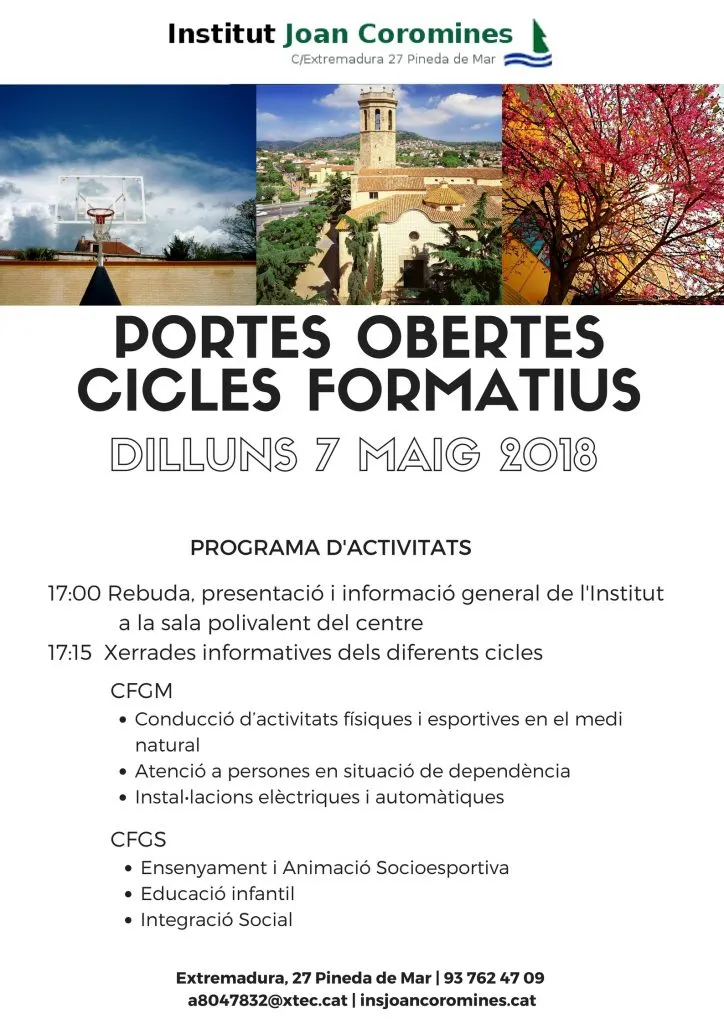 Jornada de portes obertes pels cicles formatius a l'Institut Joan Coromines