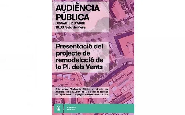 L'Ajuntament d'Altafulla explica aquest dissabte en Audiència Pública la remodelació de la plaça dels Vents
