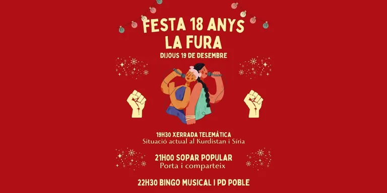 El Casal Popular La Fura celebra demà la seva majoria d'edat