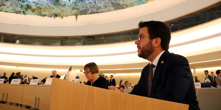 Aragonès alerta del "declivi del català" a l'ONU: "Espanya no li ha donat ple reconeixement i la protecció que mereix"