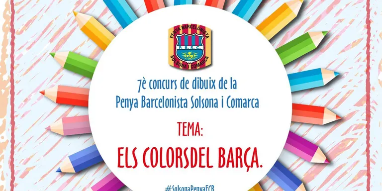 Els colors del Barça centren el setè Concurs de dibuix de la Penya Barcelonista de Solsona i Comarca