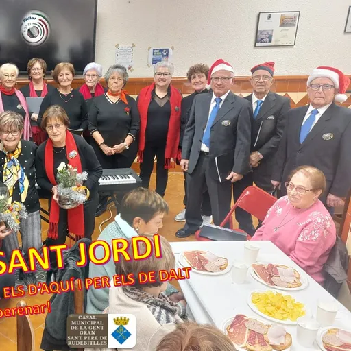 AL NADAL, UN BRINDIS PER ELS D’AQUÍ I PER ELS DE DALT, amb les cançons de la CORAL SANT JORDI.