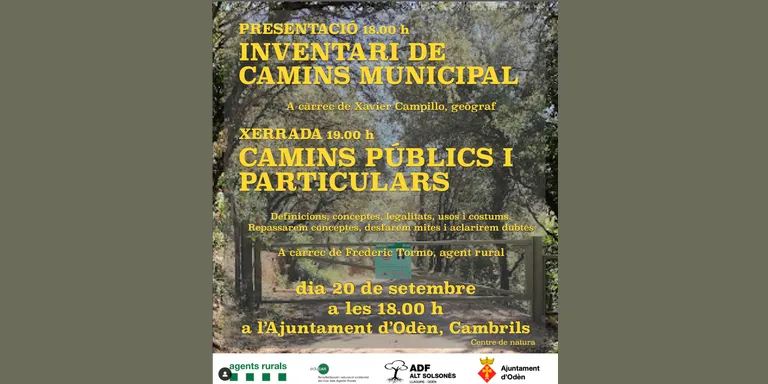 Odèn presenta aquesta tarda l'inventari de camins municipal
