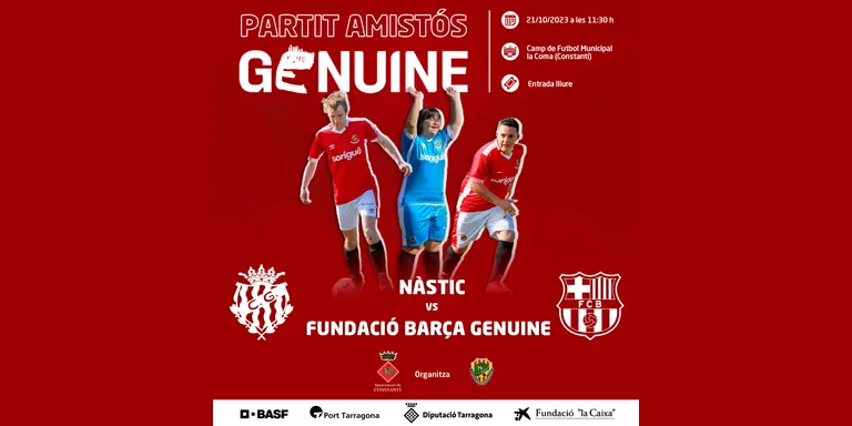 Constantí acollirà un partit amistós entre el Nàstic Genuine i la Fundació Barça Genunine