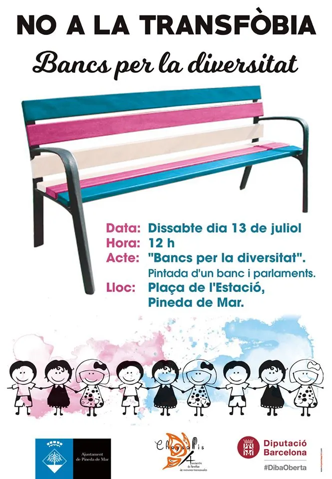 "Bancs per la Diversitat" arriba a Pineda aquest dissabte