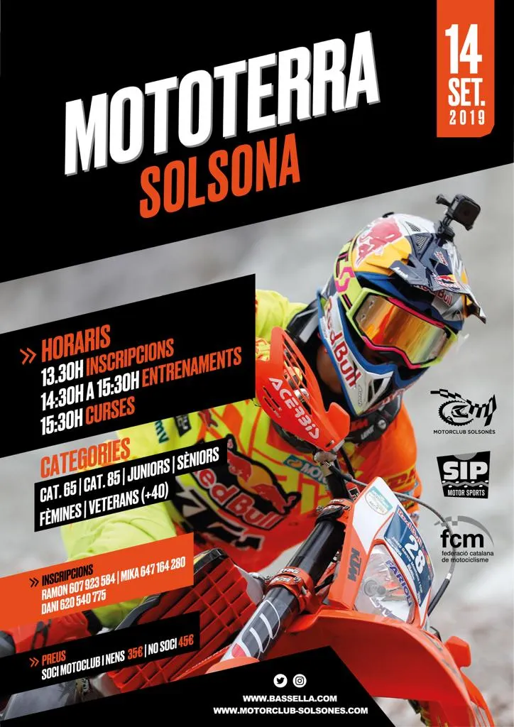 Solsona escalfa motors pel campionat mundial d'enduro amb un mototerra, aquest dissabte