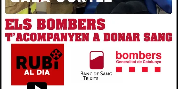 ISAAC FLECHA i GALA CORTEL - 'Els bombers t'acompanyen a donar sang' a Rubí