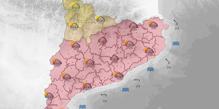 Alerta per l'empitjorament de les previsions de pluja i el risc inundacions