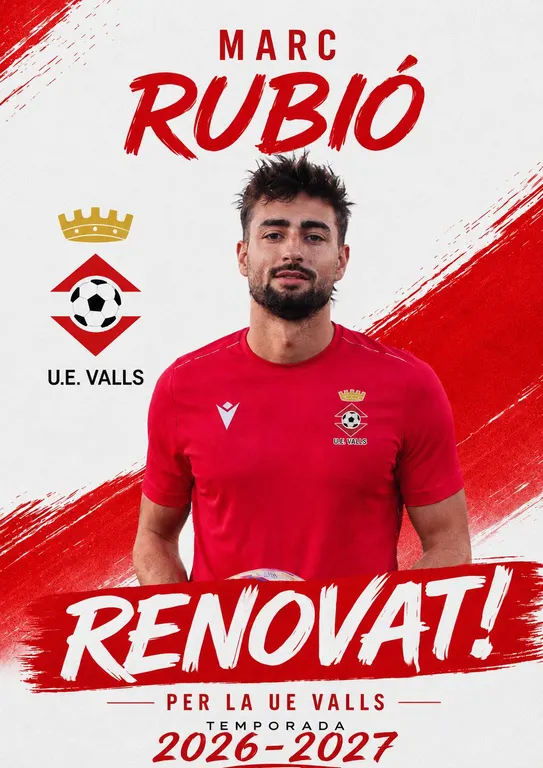 L'home gol del tram final de temporada, Marc Rubió, renova amb la UE Valls