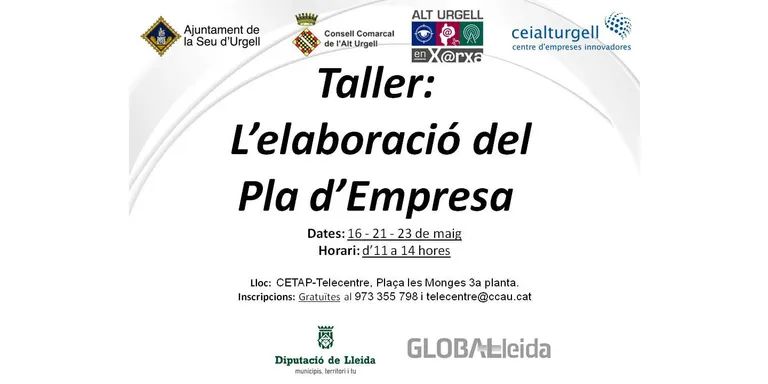 El CETAP-Telecentre organitza un taller per a l'elaboració del pla d'empresa