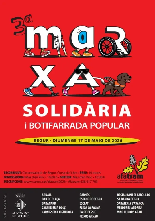 Begur acollirà la tercera Marxa Solidària Sense Límits el 17 de maig