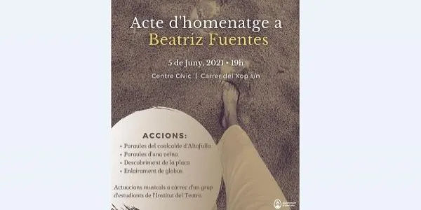 Brises el Mar d'Altafulla homenatja Beatriz Fuentes