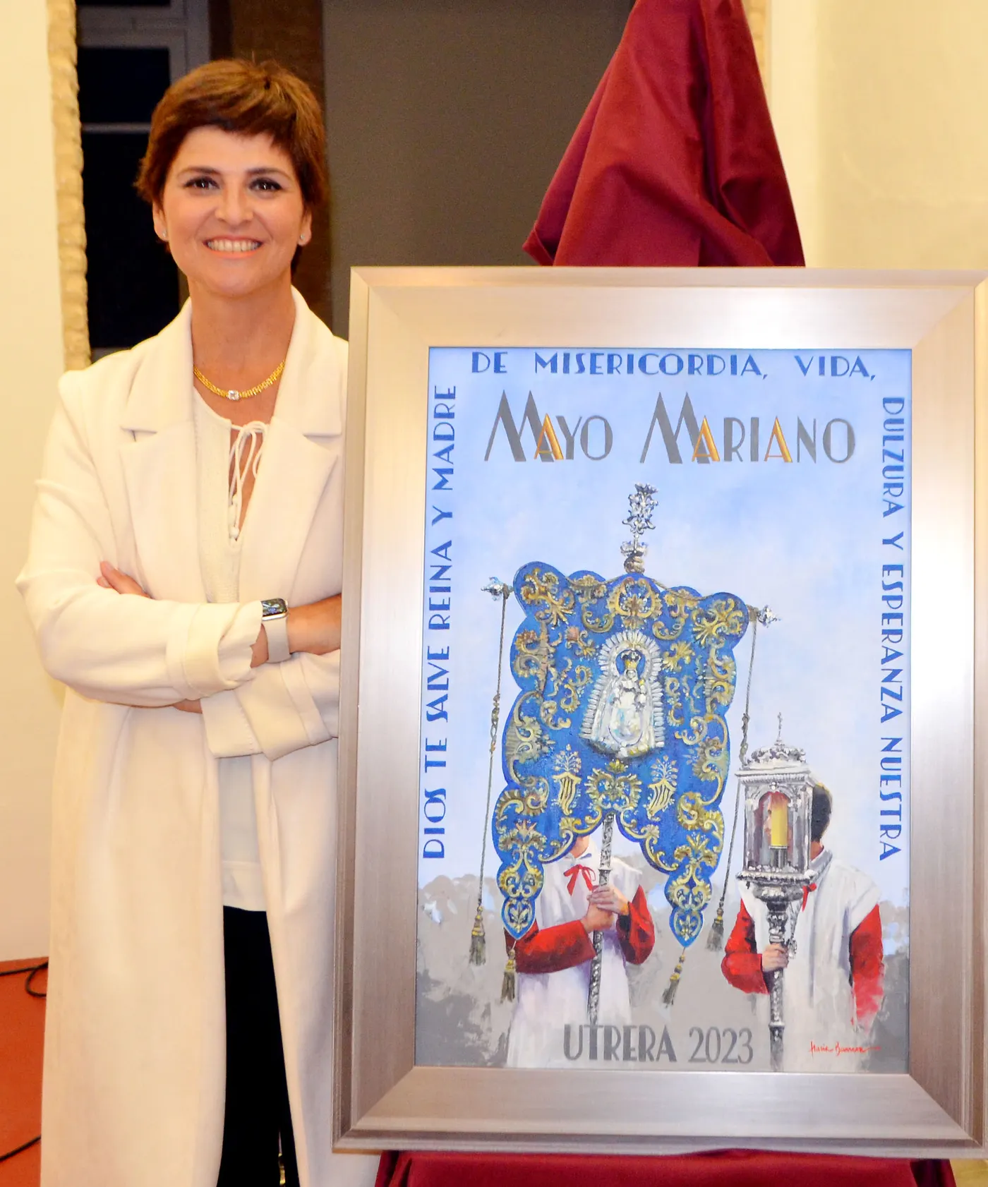 La artista Nuria Barrera desvela en COPE Utrera los detalles de su cartel del 'Mayo mariano'