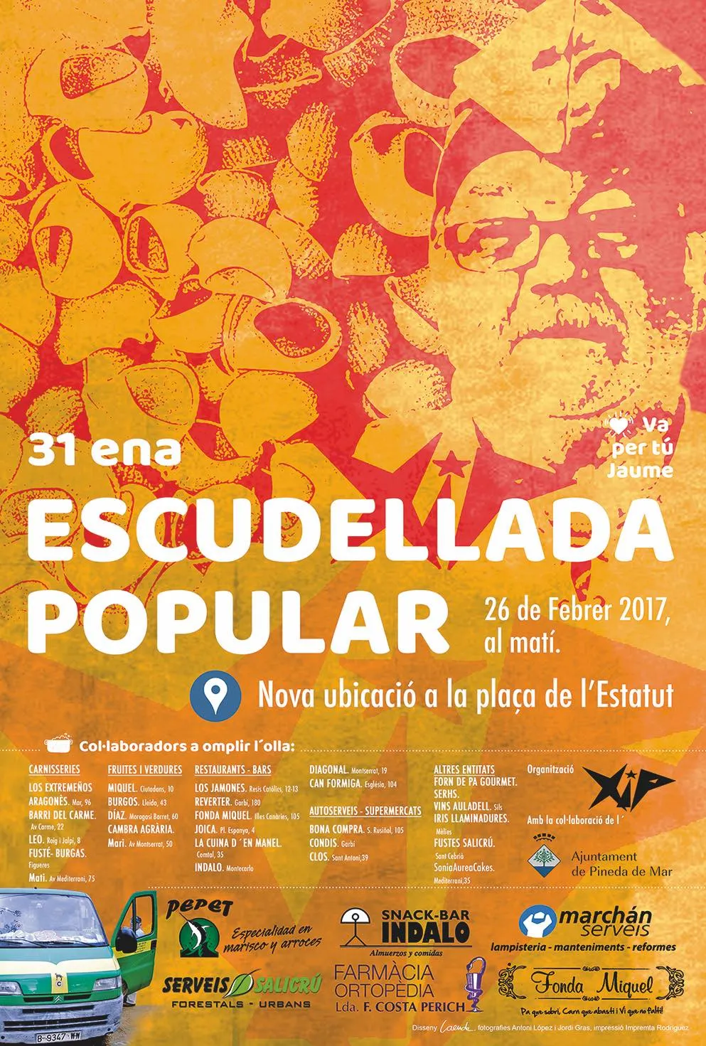 L'Escudellada Popular del XIP arriba a la seva edició número 31 i està dedicada a en Jaume Buch