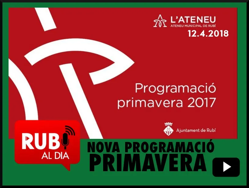 Agenda Ateneu Municipal 12 Abril 2018
