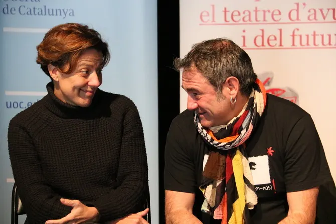 Míriam Iscla i Sergi López a la Sala Beckett amb l'obra 'El noi de l'última fila'