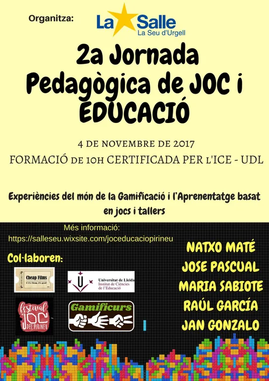 La Salle acull la 2a edició de la Jornada Pedagògica de Joc i Educació