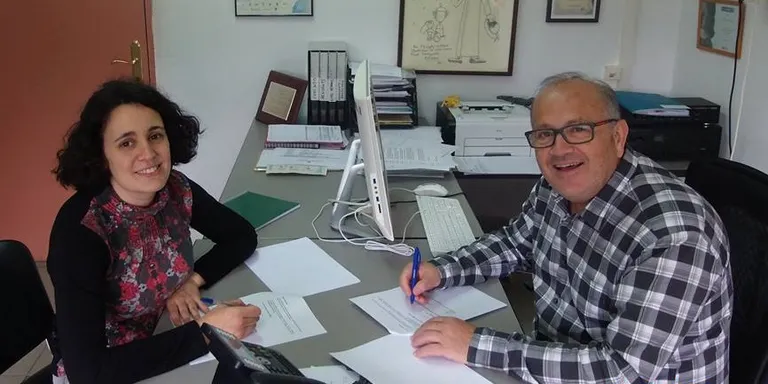 L'Escola Albert Vives signa un conveni amb Intress per a l'Hort Solidari