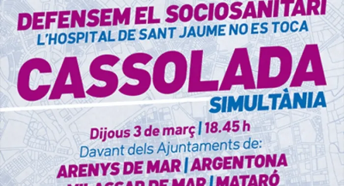 Convocada una cassolada contra les retallades avui a Arenys   