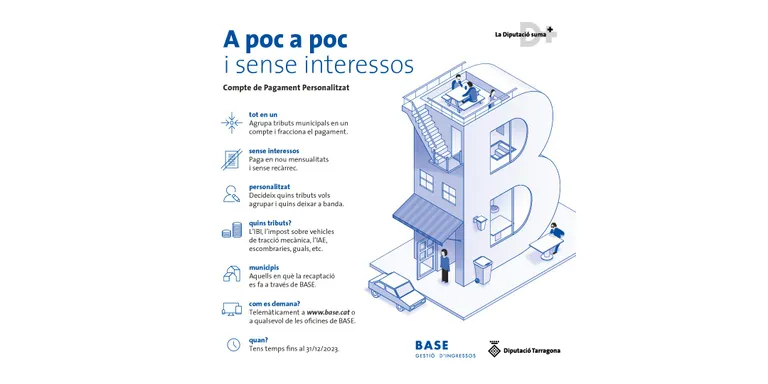 La Diputació obre la sol·licitud per pagar els tributs municipals poc a poc i sense interessos
