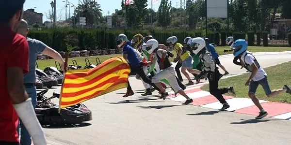 Alejandro Ávila, Jordi Estrada i Luis Tomey, podi del GP5 del Campionat Amateur del Kàrting Altafulla