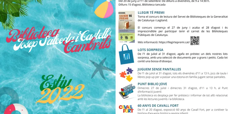 L’estiu arriba a la Biblioteca de Cambrils amb noves activitats i propostes
