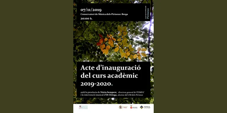 Núria Sempere inaugurarà el curs 2019-2020 del Conservatori de Música dels Pirineus