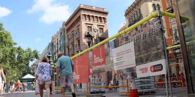 La Rambla quedarà tallada la setmana que ve al trànsit per obres a l’alçada del carrer de Portaferrissa