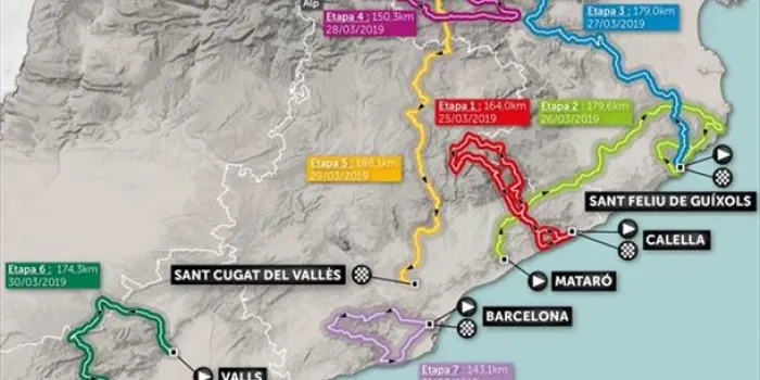 La Volta Ciclista de Catalunya, finalment, passarà per la Nacional-II i pujarà per Valldegata